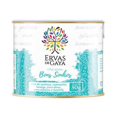 Imagem de Chá misto lata Bons Sonhos 50G - ERVAS DE GAYA
