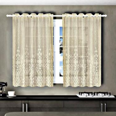Imagem de Cortina Renda Jacquard Romana 2 Mts X 1,20 Mts Para Cozinha - ACVR, Ca