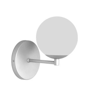 Imagem de Arandela Luminária Cristal Globo 12 cm Moderno Prata 009 - BF Decor