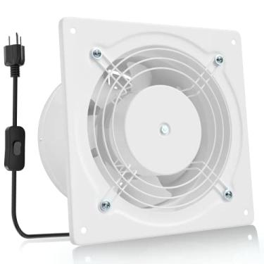 Imagem de HG Power Ventilador de exaustão de 15 cm, 308CFM através do ventilador de parede extrator de banheiro ventilador de ventilação teto e montagem de parede para sótão garagem cozinha banheiro janelas ventilador branco