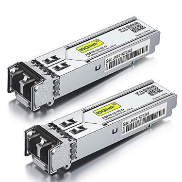 Imagem de 1,25 G SFP 1000Base-SX, 850 nm MMF, até 550 metros, para Cisco GLC-SX-MMD/SFP-GE-S, Meraki MA-SFP-1GB-SX, Fortinet, Ubiquiti UniFi UF-MM-1G, Mikrotik S-85DLC05D, TP-Link TL-SM311LM e Mais, pacote com