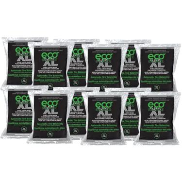 Imagem de ECO Balance 06-ECOXL12 ECO XL Contas de equilíbrio de pneu e roda de condições extremas - Veículos off-road, pneus de caminhão leve, (12) sacos de contas de equilíbrio de 170 g, (12) tampas de válvula