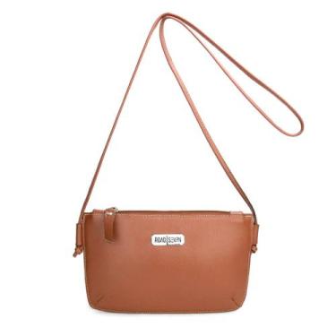 Imagem de Bolsa Bolsinha Mini Transversal em Couro Leigitmo Road Seven, Caramelo