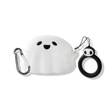 Imagem de SKPY Capa robusta à prova de choque com design de desenho animado 3D compatível com JBL Vibe Beam/Vibe 200TWS silicone macio com mosquetão anel antiperda para meninos, meninas, mulheres e homens