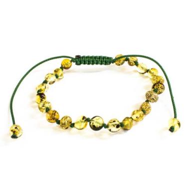 Imagem de Pulseira e Tornozeleira Regulável (15cm) Âmbar Báltico Verde Claro Pol