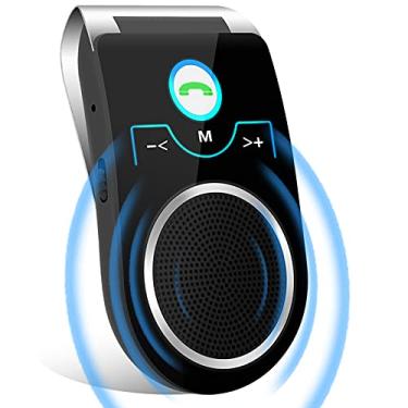 Imagem de Alto-falante Bluetooth 5.0 para carro, alto-falante de carro, receptor Bluetooth para suporte de telefone celular Siri Google Voice Assistant, microfone embutido e alto-falante de 3 W para chamadas