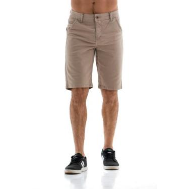 Imagem de Bermuda Sarja Masculina Arauto Slim - ARAUTO JEANS, Bege, 48