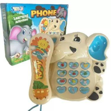 Imagem de Telefone Musical Infantil Animal Com Som e Luzes - SH, ELEFANTE