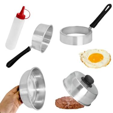 Imagem de Kit Chapa Lanches 2 Abafador, 2 Modelador Ovo E 1 Bisnaga - LUDINOX