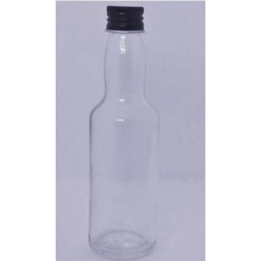 Imagem de 30 Garrafinhas Redonda de Vidro 60ml com tampa preta - Vidraria Anchie