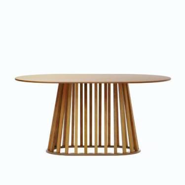 Imagem de Mesa sala de jantar madeira maciça oval 6 pessoas - Zefter Designer