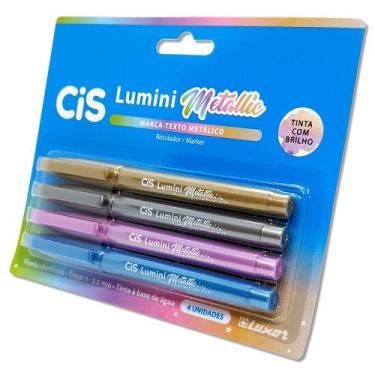 Imagem de Marca Texto Lumini Metallic CiS - 4 Cores Com Brilho