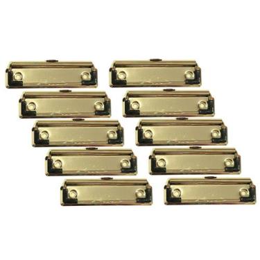 Imagem de Clips / Presilha para Pranchetas - Porta Bloco - Dourada 100mm (10 un)