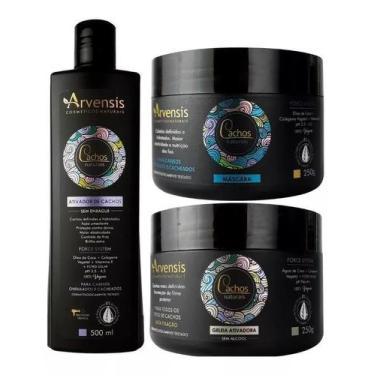 Imagem de Kit Cachos Ativador Máscara Ondulados Gelatina Alta - Arvensis