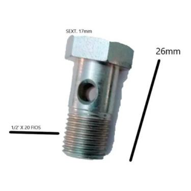 Imagem de Parafuso Oco Com 1/2 Perkins Kit Com 2 Pecas - HRB