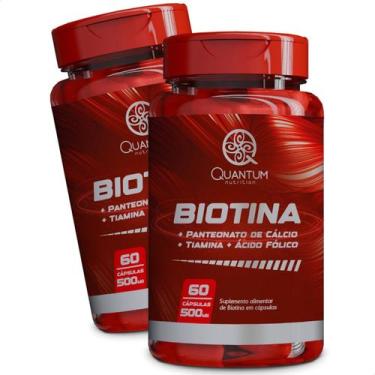 Imagem de 2 Potes Biotina Kit 120 Cáps - Quantum  - Quantum Nutrition