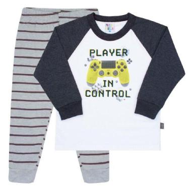 Imagem de Pijama Manga Longa Menino Videogame Pulla Bulla Ref. 45161, 4, Branco