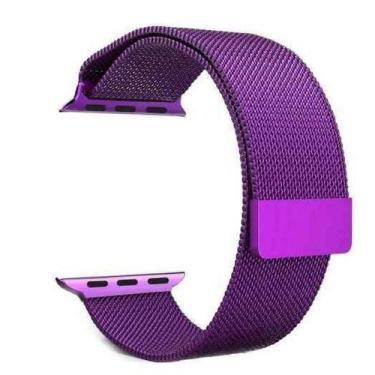 Imagem de Pulseira Loop Milanese Malha Aço Watch 42mm 44mm Roxa Purple - ISD