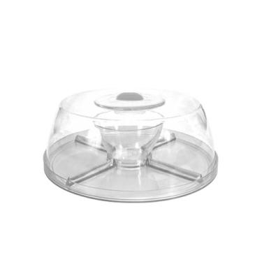 Imagem de Conjunto 5 em 1 Elegance Saladeira Boleira Petisqueira Prato P/ Bolo S