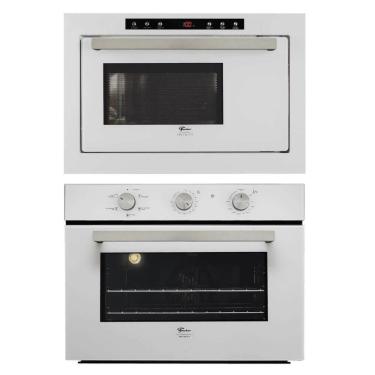 Imagem de Kit Forno Elétrico Fischer Infinity Embutir 50L Air Fryer 5 Funções + Micro-Ondas 25l Branco 220v