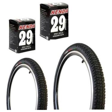 Imagem de Par Pneu Bike Cinborg Aro 29x2.10 + 2 Camaras Kenda Mtb
