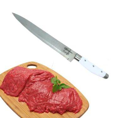 Imagem de Faca Inox Cozinha Carne Legumes Frutas Peixe Churrasco Geral - SQ, 9' 