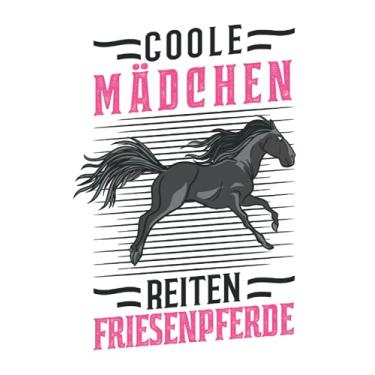 Imagem de Friesenpferd Notizbuch: Coole Mädchen reiten Friesenpferde Friese Pferd / 6x9 Zoll / 120 karierte Seiten Seiten