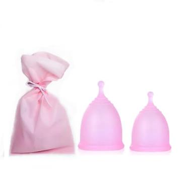 Imagem de KIT 2 COLETOR MESTRUAL DE SILICONE P E G REUTILIZAVÉL FRS