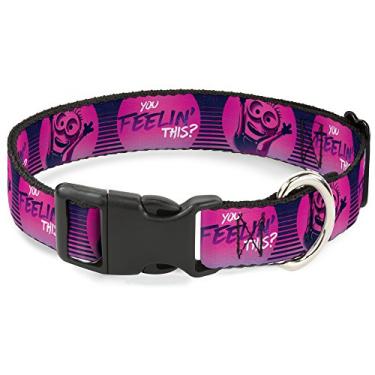 Imagem de Coleira de gato Breakaway Meu Malvado Favorito Dançando Pose You Feelin This Purples 23 a 38 cm 1,2 cm de largura