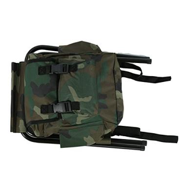 Imagem de Tamborete Dobrável, Cadeira de Pesca Com Saco de Armazenamento Tubo de Aço Oxford Tecido Mochila Cadeira para Acampamento Pesca