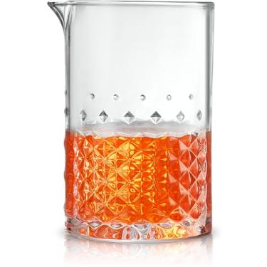 Imagem de Copo de mistura de cristal para coquetéis - 650 ml - fundo grosso e resistente, design durável e sem costura - copo misturador de bebidas para conjunto de mistura de bar - presentes de uísque para