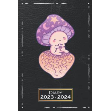 Imagem de Diary 2023-2024: Knit, Mushroom | A5 (6x9) | One Week on a Double Page | Softcover | From Monday to Sunday | Weekly Planner | Motive | qb1