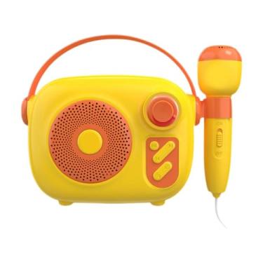 Imagem de Almencla Máquina de karaokê para crianças, brinquedo leve para música, tocador de música, cantando com microfone, alto-falante portátil para meninos e meninas