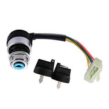 Imagem de GOOFIT Interruptor de chave de ignição macho de 5 fios para substituição do motor da motocicleta para 50cc 70cc 90-200cc 250cc Dune Buggy Go Kart ATV 4 Wheeler Quad Scooter elétrico