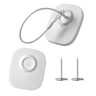 Imagem de GwliUni 250 etiquetas de segurança RF 8,2 MHz branco varejo EAS com 250 pinos e 100 cordões