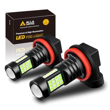 Imagem de Alla Lighting Lâmpadas de LED H8 H11, 8000K Ice Blue 12V H11LL H8LL H16, DRL Substituição para carros, caminhões, Xtreme Super Bright 3030 36-SMD 12V Upgrade