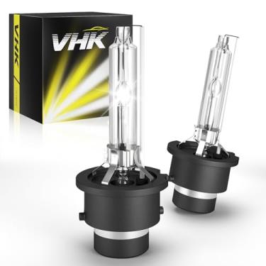 Imagem de VHK Para 2006 2007 2008 2009 Volkswagen VW Jetta GTI HID faróis lâmpadas de xenon de feixe baixo D2S, luzes Rabbit MK5 Bi-Xenon, 6000K branco brilhante OEM 35W 4300K D2SC1 substituição, pacote com 2