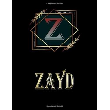 Imagem de Zayd: Personalized Name Sketchbook.Monogram Initial Letter Z Journal. Zayd Cute Sketchbook on Black Cover, Blank Paper 8.5 x 11,Great For Drawing, Sketching, Crayon Coloring and colored pencil