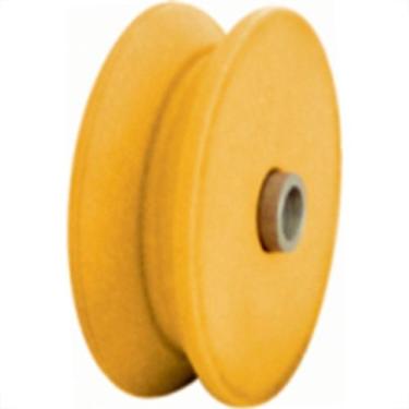 Imagem de Roldana Nylon ''V'' Detoni Eixo Furado 2'' - Kit C/2