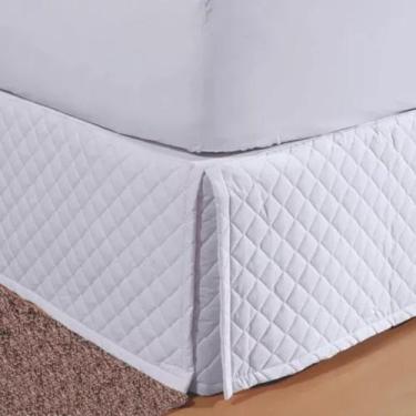 Imagem de Saia Para Cama Box King Size Matelassada Jolitex 193x203x38cm