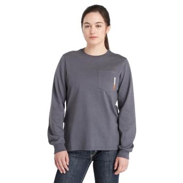 Imagem de Timberland PRO Camiseta FR Cotton Core Pocket com logotipo Charcoal LG