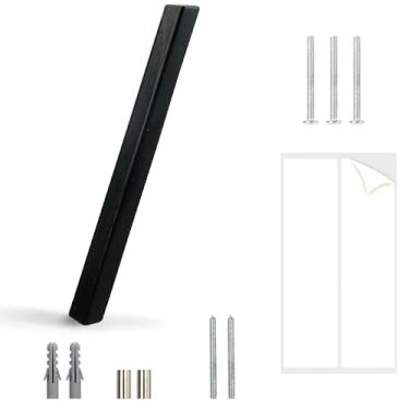 Imagem de HASWARE Placa de número de casa flutuante: Sinalização de porta moderna de 12,7 cm - Impressionante para números de endereço residencial de rua (faixa, preto)