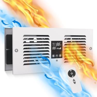 Imagem de Ventilador de transferência de ar sala a sala com controle remoto, ventilação de parede de 300 CFM com ventilador duplo, exaustão de parede de 5 velocidades com controle de temperatura para cozinha