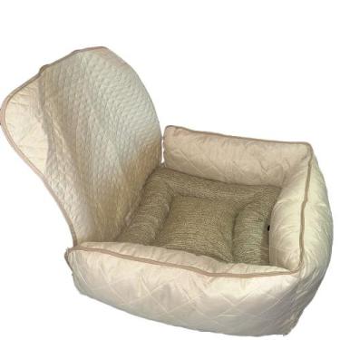 Imagem de Kit Protetor Banco Toddy Pequeno Colchonete Liso Avelã - ComfortPet