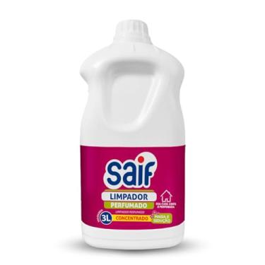 Imagem de Limpador Perfumado Concentrado Magia E Sedução Saif 3L, Saif, Higienizador Concentrado Multiuso Perfumado, Vermelho, Sua Casa Limpa E Perfumada, Linha Institucional 3 Litros