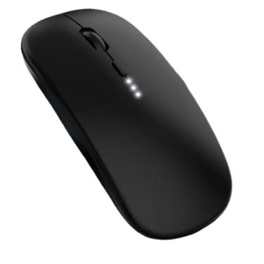 Imagem de Mouse sem fio Bluetooth 2,4 GHz Adaptador USB Modo duplo para laptop Computador em casa Desktop ergonômico,Black