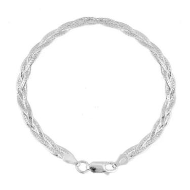 Imagem de Pulseira Feminina Prata 925 18 Cm 3 Fios - Lojas La&Ny, 18 cm, prata