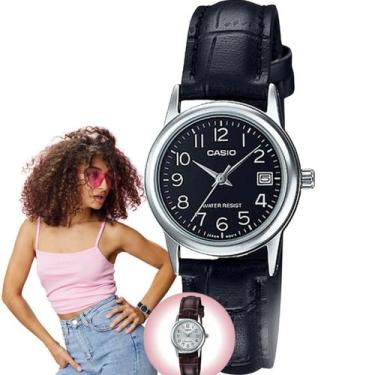 Imagem de Relógio de Pulso Casio Feminino Classico Pulseira de Couro Analógico C