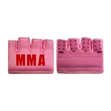 Imagem de Aymzbd MMA Gel Boxing luvas homens homens presentes fitness nylon guardas de exercícios meias luvas para brigas de karatê lutando kickboxing de sanda, Rosa
