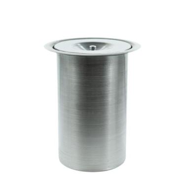 Imagem de Lixeira Pia Cozinha Embutir Granito Inox Alumínio Luxo 3 Lts - Inovar
